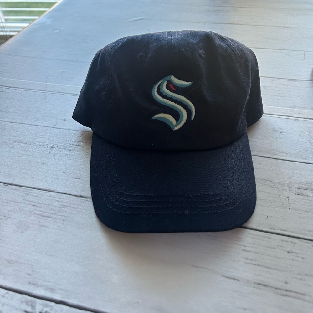 Seattle Kraken Hockey OSFM Unisex Navy Blue Adjustable hat